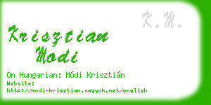 krisztian modi business card